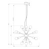 Lampadario a sospensione nero soffitto 12 portalampada Jackson Maytoni Catalogo