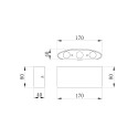 Lampada LED 6W da giardino a muro applique esterno Strato Maytoni Stock