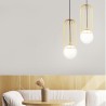 Lampada a sospensione dorato luce sfera soffitto soggiorno Telford Maytoni Promozione