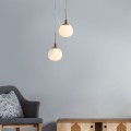 Lampada sospesa sfera vetro bianco soffitto cucina salotto Erich Maytoni Promozione