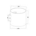 Applique interno lampada parete moderna cilindro 2 luci Rond Maytoni 