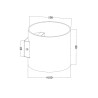 Applique interno lampada parete moderna cilindro 2 luci Rond Maytoni 