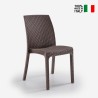 Sedia impilabile rattan giardino ristorante bar esterno Virginia Bica Stock