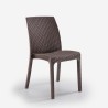 Sedia impilabile rattan giardino ristorante bar esterno Virginia Bica 