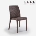 Sedia impilabile rattan giardino ristorante bar esterno Virginia Bica Offerta