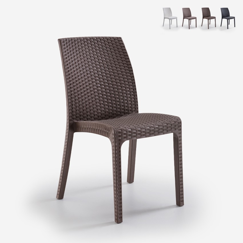 Sedia impilabile rattan giardino ristorante bar esterno Virginia Bica Offerta Sedia impilabile rattan giardino ristorante bar esterno Virginia Bica Offerta