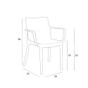 23er Set Matrix Armchair BICA Gartenstühle mit Armlehnen aus Polypropylen Kosten
