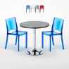 Schwarz Rund Tisch und 2 Stühle Farbiges Polypropylen-Innenmastenset Grand Soleil B-Side Ghost Aktion