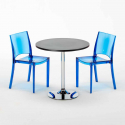 Schwarz Rund Tisch und 2 Stühle Farbiges Polypropylen-Innenmastenset Grand Soleil B-Side Ghost Katalog