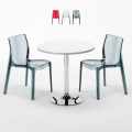 Weiß Rund Tisch und 2 Stühle Farbiges Polypropylen-Innenmastenset Grand Soleil Femme Fatale Spectre Aktion