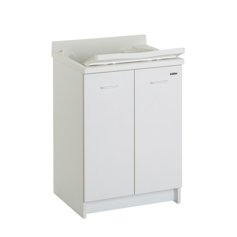 Lavabo 60x60 cm avec meuble 2 portes bac planche à laver Edilla Montegrappa Promotion