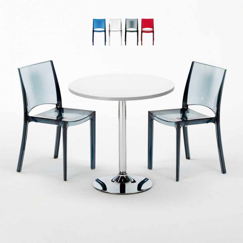 Weiß Rund Tisch und 2 Stühle Farbiges Polypropylen-Innenmastenset Grand Soleil B-Side Spectre Aktion