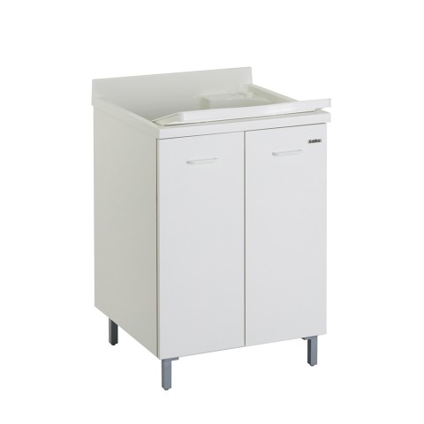Lavabo bac planche 60x60 cm meuble de buanderie 2 portes Edilla Montegrappa Promotion