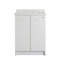 Meuble de buanderie avec bac en bois 2 portes 60x50cm Edilla Montegrappa Remises