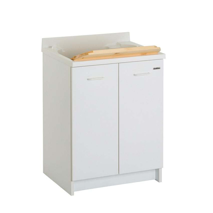 Meuble de buanderie avec bac en bois 2 portes 60x50cm Edilla Montegrappa Promotion Meuble de buanderie avec bac en bois 2 portes 60x50cm Edilla Montegrappa Promotion
