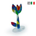 scultura decorativa fiore in plexiglass colorato stile pop art Tulipano Sconti