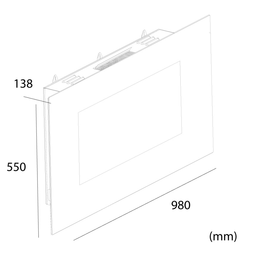 Cheminée électrique de sol Jefferson en bois Blanc L 89,5 x H90,5 x D28