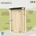 Casetta in legno per attrezzi bricolage giardinaggio esterni Arturo 98x64 Vendita