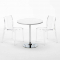 Weiß Rund Tisch und 2 Stühle Farbiges Polypropylen-Innenmastenset Grand Soleil Femme Fatale Spectre Lagerbestand