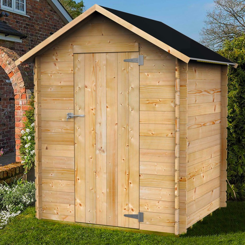 Abri de jardin en bois pour outils porte simple 146x130cm Marcella Promotion Abri de jardin en bois pour outils porte simple 146x130cm Marcella Promotion