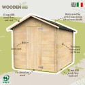 Gartengerätehaus aus Holz 178x218cm eintürig Formia Verkauf