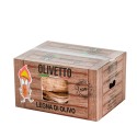 Legna da ardere di ulivo in scatola 40kg camino stufa forno Olivetto Sconti