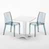 Weiß Quadratisch Tisch und 2 Stühle Farbiges Polypropylen-Innenmastenset Grand Soleil Cristal Light Terrace Rabatte