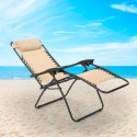 2er Set klappbare Liegestühle Sonnenliegen Strandliegen für Garten und Strand Emily Zero Gravity 