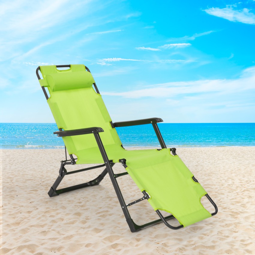 Emily Lux Zero Gravity 2 klappbare Liegestühle Sonnenliege Strandliege