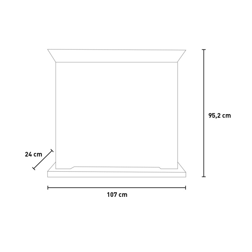 Madison cheminée d'angle électrique au sol en bois Blanc L126 x P78 x H83