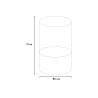 Cheminée à bioéthanol de table pour intérieur et extérieur cylindrique Marsiglia Modèle