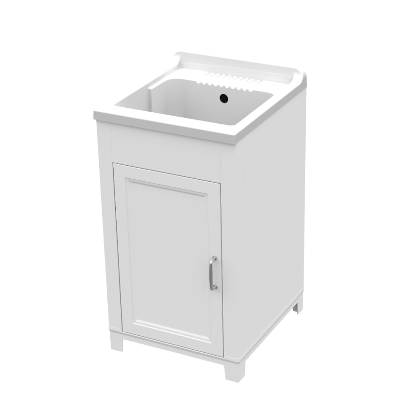 Meuble de buanderie avec évier 1 porte en résine 45x50cm Mong Promotion Meuble de buanderie avec évier 1 porte en résine 45x50cm Mong Promotion
