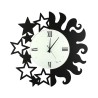 Horloge murale ronde en métal de fabrication artisanale Ceart Sun and Stars Choix