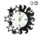 Horloge murale ronde en métal de fabrication artisanale Ceart Sun and Stars Vente