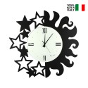 Horloge murale ronde en métal de fabrication artisanale Ceart Sun and Stars Réductions