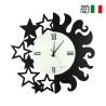 Horloge murale ronde en métal de fabrication artisanale Ceart Sun and Stars Réductions