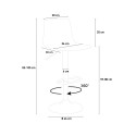 Design-Küchenbarhocker mit verstellbarem mattschwarzem Fuß Grand Soleil Imola Matt 