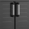 Schwarzer Mehrzweck-Garagenschrank 2 verstellbare Einlegeböden Detroit Low Keter Sales