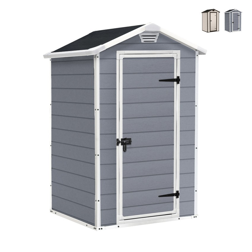 Casetta da giardino in resina PVC con pavimento 129x103x196cm Manor 4x3 Keter Promozione Casetta da giardino in resina PVC con pavimento 129x103x196cm Manor 4x3 Keter Promozione