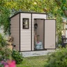 Casetta box attrezzi da giardino in resina PVC 183,5x111x200,5cm Manor Pent 6x4 Keter Misure