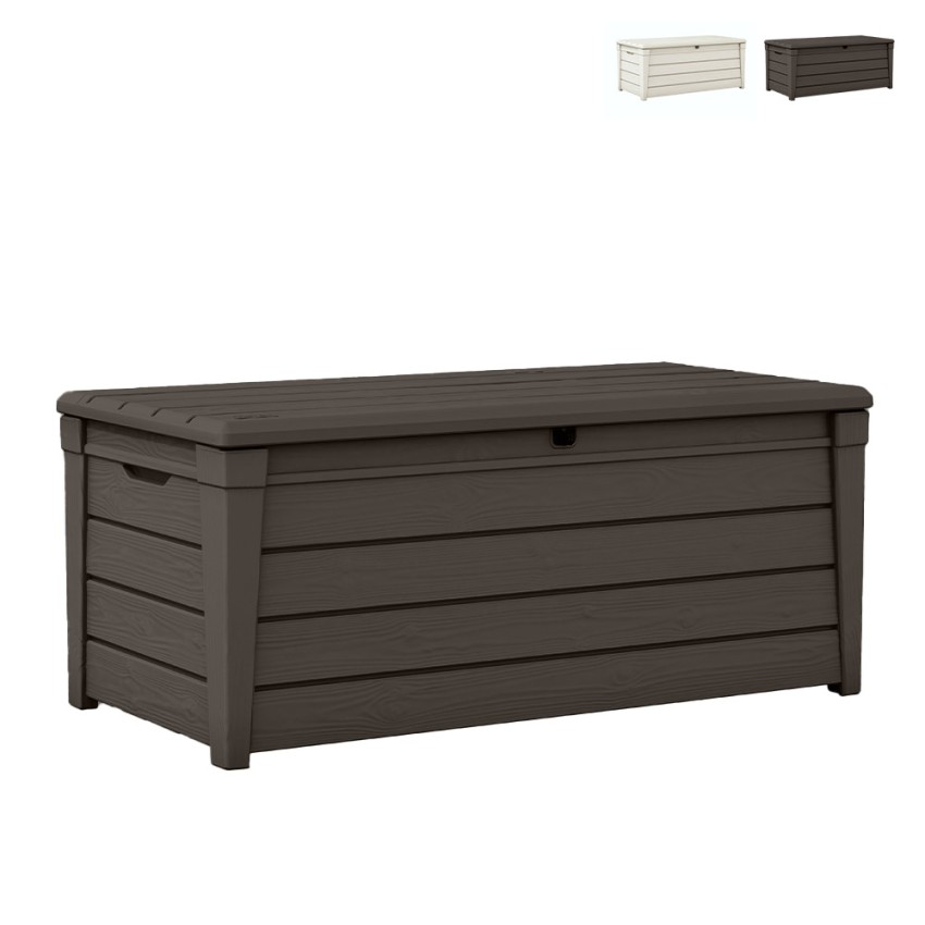 Coffre extérieur multifonction en résine pour outils de jardin Brightwood Keter Promotion Coffre extérieur multifonction en résine pour outils de jardin Brightwood Keter Promotion