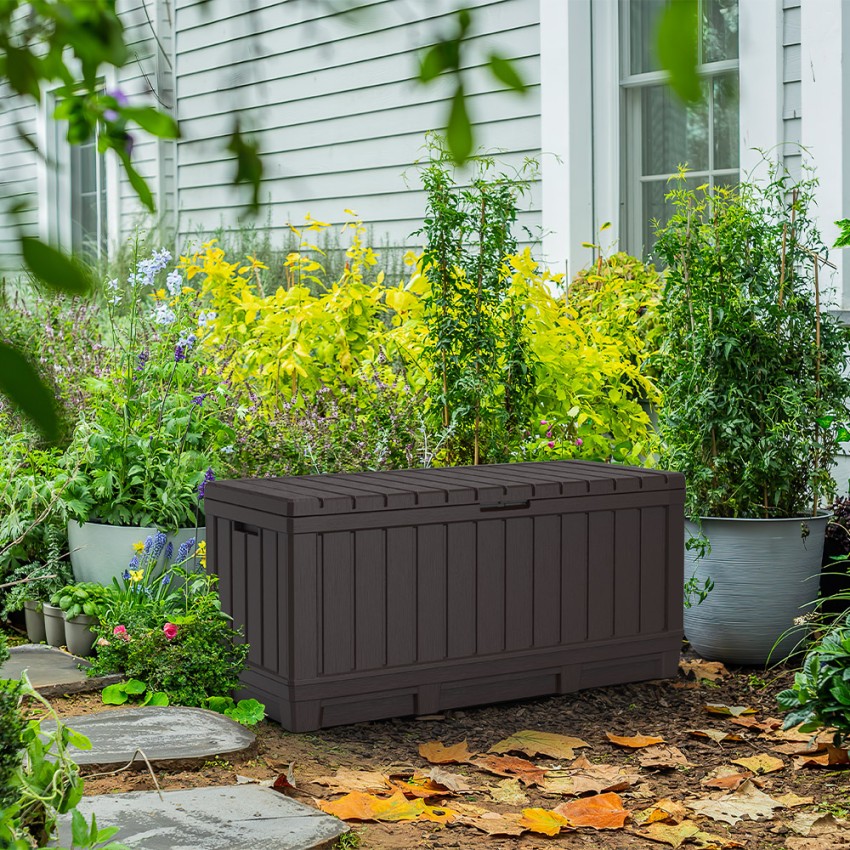 Hudson Keter K233781 panchina contenitore portaoggetti esterno giardino