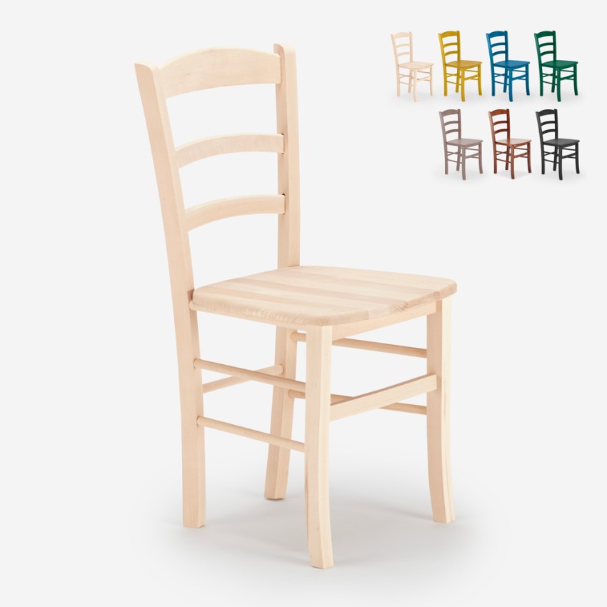 Chaises en bois ru stique pour bar salle à manger et restaurant Paesana Wood Vente