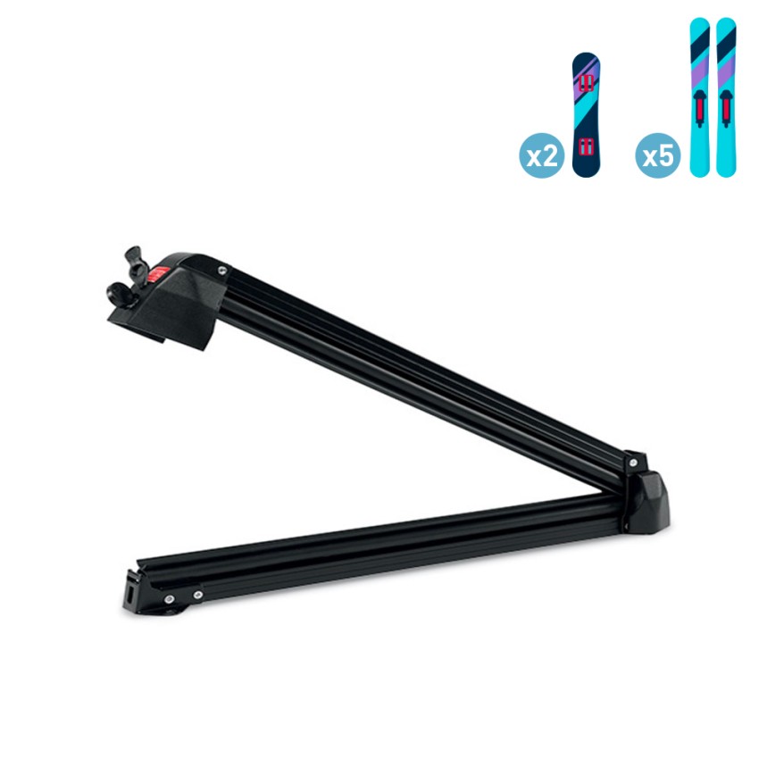 Universeller Skiträger für Dachträger, 5 Paar Ski oder 2 Snowboards, Aluski 5 Aktion Universeller Skiträger für Dachträger, 5 Paar Ski oder 2 Snowboards, Aluski 5 Aktion