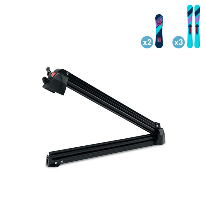 Universeller Dachträger für Auto, 3 Paar Ski oder 2 Snowboards Aluski 3 Aktion Universeller Dachträger für Auto, 3 Paar Ski oder 2 Snowboards Aluski 3 Aktion