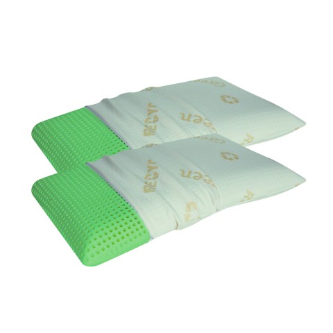 2 Kissen Seifenkissen aus perforiertem, atmungsaktivem Memory Foam Green