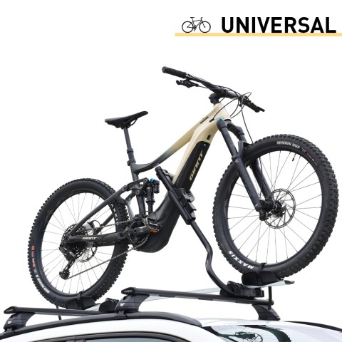 Universeller Fahrradträger aus Stahl mit diebstahlsicheren Dachträgern Pesio