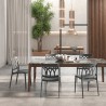 Sedia design moderno sala da pranzo ristorante esterno bar giardino cucina Queen Sconti