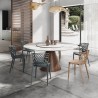 Moderner Esszimmerstuhl Outdoor Küche Restaurant Garten stapelbar Arko Rabatte