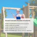 Torretta con scivolo altalena doppia parco giochi da giardino in legno Lucas Saldi